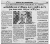 Antártida, un problema no resuelto, pero que no causa mayores litigios  [artículo].