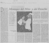 Montajes del mito y del desecho  [artículo] Juan Andrés Piña.