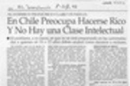 En Chile preocupa hacerse rico y no hay una clase intelectual (entrevista)