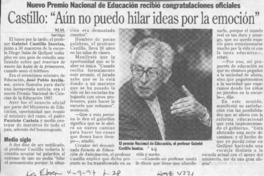 Castillo: "Aún no puedo hilar ideas por la emoción"  [artículo] M. M.