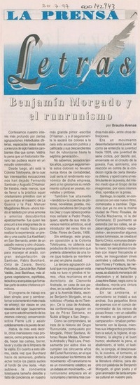 Benjamín Morgado y el runrunismo