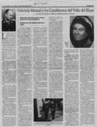 Gabriela Mistral y los carabineros del Valle del Elqui  [artículo] Germán Uribe Santana.