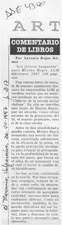 "Los feroces burgueses"  [artículo] Antonio Rojas Gómez.