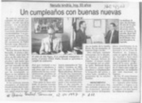 Un cumpleaños con buenas nuevas  [artículo].