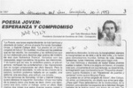 Poesía joven, esperanza y compromiso  [artículo] Tulio Mendoza Belio.