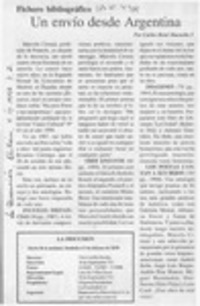 Un envío desde Argentina