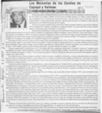 Las memorias de los curatos de Copiapó y Vallenar