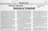 Remoliendo con "La remolienda"  [arTículo] Edgardo Sánchez.