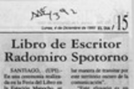 Libro de escritor Radomiro Spotorno  [artículo].