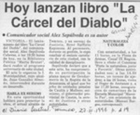 Hoy lanzan libro "La Cárcel del diablo"  [artículo].