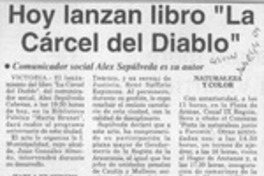 Hoy lanzan libro "La Cárcel del diablo"  [artículo].