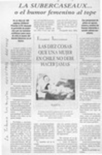 La Subercaseaux -- o el humor femenino al tope  [artículo] Jorge Abasolo Aravena.