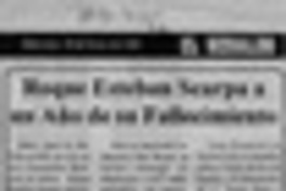 Roque Esteban Scarpa a un año de su fallecimiento  [artículo].