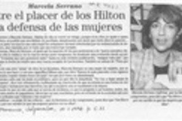 Entre el placer de los Hilton y la defensa de las mujeres  [artículo].