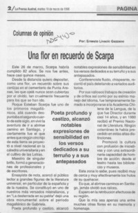 Una flor en recuerdo de Scarpa  [artículo] Ernesto Livacic Gazzano.