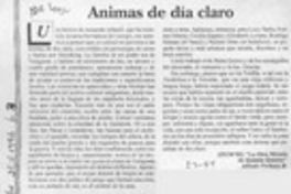 Animas de día claro  [artículo] Alfredo Pacheco B.