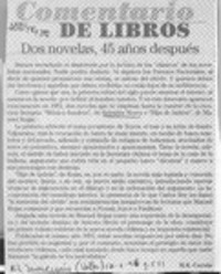 Dos novelas, 45 años después  [artículo] H. R. Cortés.