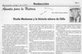 Vicuña Mackenna y la historia minera de Chile