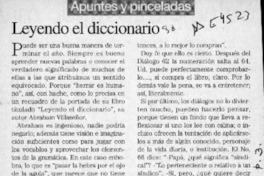 Leyendo el diccionario  [artículo] Justus.