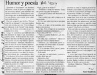 Humor y poesía  [artículo] René Sepúlveda.