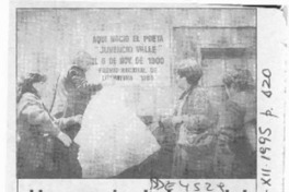 Homenaje de Imperial a vate Juvencio Valle  [artículo].