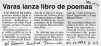 Varas lanza libro de poemas  [artículo].