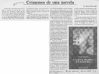 Crímenez de una novela  [artículo] Marino Muñoz Lagos.