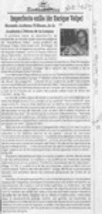 Imperfecto exilio (de Enrique Volpe)  [artículo] Hermelo Arabena Williams.