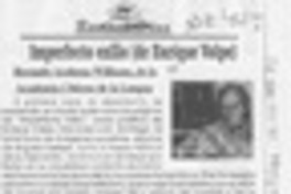 Imperfecto exilio (de Enrique Volpe)  [artículo] Hermelo Arabena Williams.