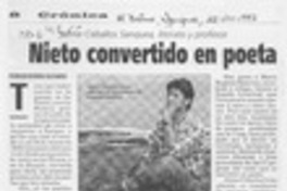 Nieto convertido en poeta  [artículo] Patricio Riveros Olavarria.