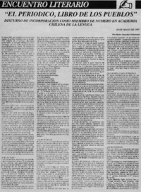 "El periódico, libro de los pueblos"