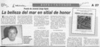 La Belleza del mar en sitial de honor  [artículo].