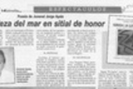 La Belleza del mar en sitial de honor  [artículo].