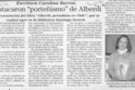 Destacaron "porteñismo" de Alberdi  [artículo].