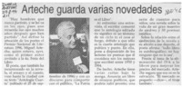 Arteche guarda varias novedades  [artículo].