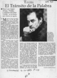 El Tránsito de la palabra  [artículo] Carolina Andonie Dracos.