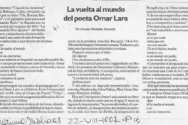 La vuelta al mundo del poeta Omar Lara  [artículo] Ernesto Montalba Rencoret.