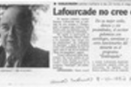 Lafourcade no crre en brujos  [artículo].