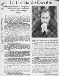 La gracia de escribir  [artículo] Carolina Andonie Dracos.