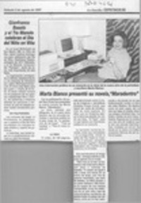 Marta Blanco presentó su novela , "Maradentro"  [artículo].