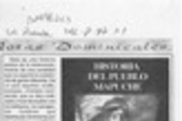 Historia del pueblo mapuche  [artículo].