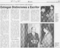 Entregan distinciones a escritor  [artículo].