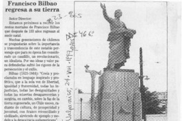 Francisco Bilbao regresa a su tierra  [artículo] Víctor Jara Covarrubias.