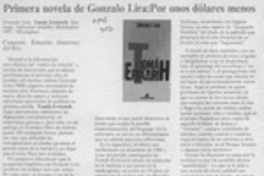 Primera novela de Gonzalo Lira, por unos dólares menos