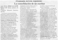 Premiada novela española, la consolidación de un escritor