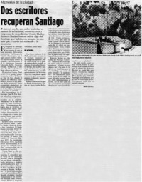 Dos escritores recuperan Santiago