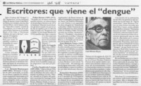 Escritores, que viene el "dengue"  [artículo] Filebo.