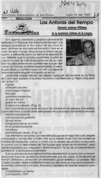 Las ánforas del tiempo  [artículo] Hermelo Arabena Williams.