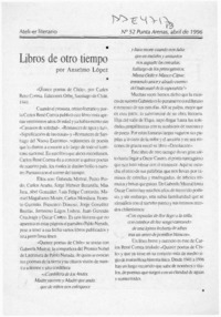 Libros de otro tiempo  [artículo] Anselmo López.