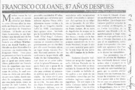 Francisco Coloane, 87 años después